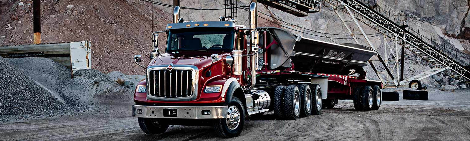 2017 International® HX™ transporting materials at a quarry