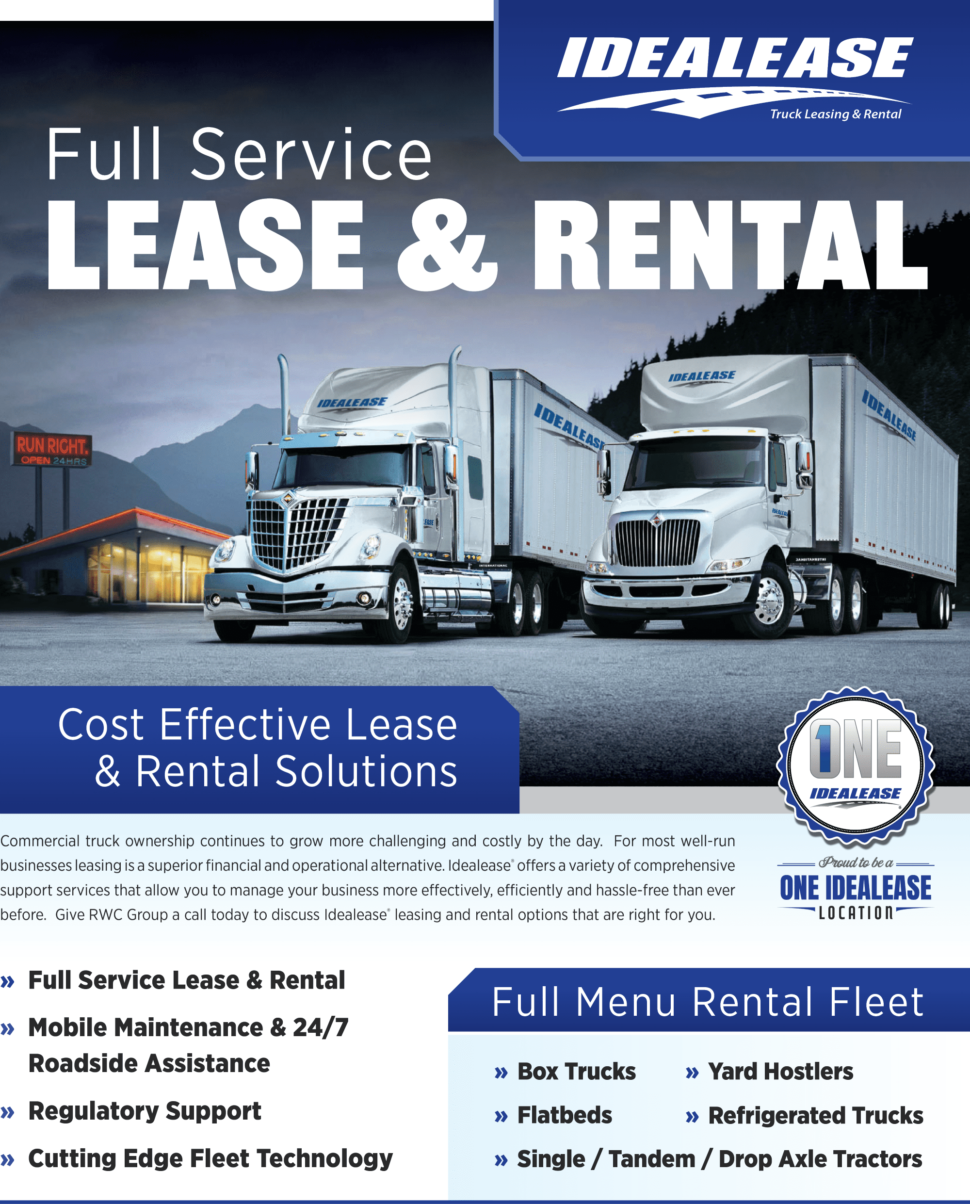 Idealease Full Service Lease and Rental Banner